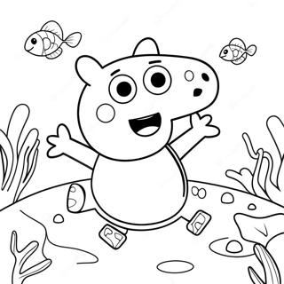 Peppa Pig Undervattensaventyr Farglaggningssida 60357-50078