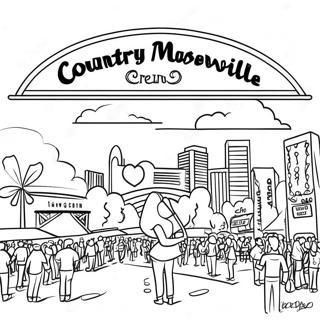 Farglaggningssida Med Country Music Festival Nashville 60387-50104