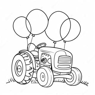 Sot Traktor Med Ballonger Malarbild 60857-50471