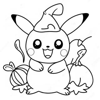 Pikachu Kladd Som En Pumpa Malarbild 6115-4886