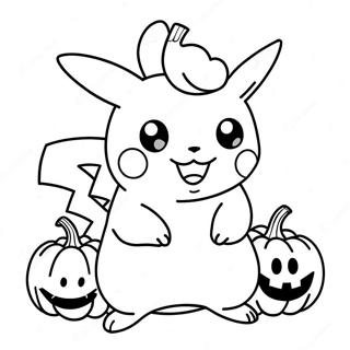 Pikachu Kladd Som En Pumpa Malarbild 6115-4888