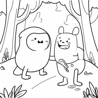 Finn Och Jake I En Magisk Skog Malarbild 612-489