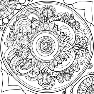 Avkopplande Mandala Farglaggningssida 61347-50865