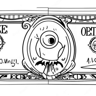 Sot Dollar Sedel Med Ogon Farglaggningssida 61357-50873