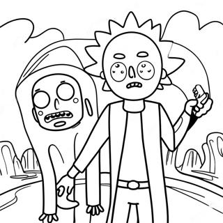 Rick Och Morty Aventyr Farglaggningssida 61467-50958