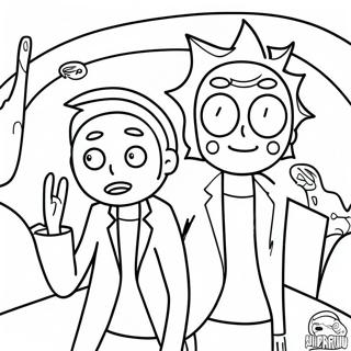 Rick Och Morty Aventyr Farglaggningssida 61467-50960