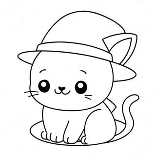 Sot Pop Cat I En Hatt Malarbok 61847-51261