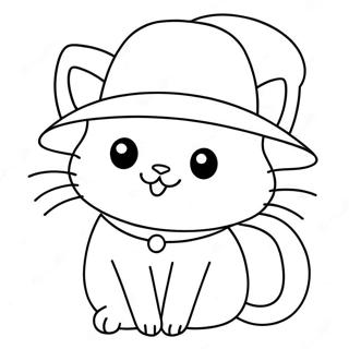 Sot Pop Cat I En Hatt Malarbok 61847-51263