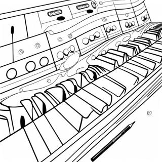 Fargglatt Musikalisk Tangentbord Malarbild 62438-51722