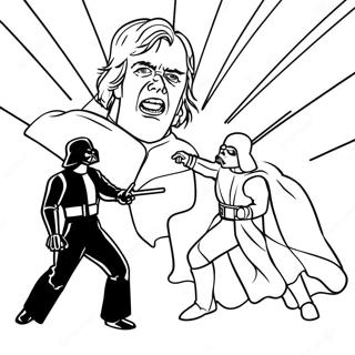 Luke Skywalker Vs Darth Vader Episk Strid Malarbild 62467-51742