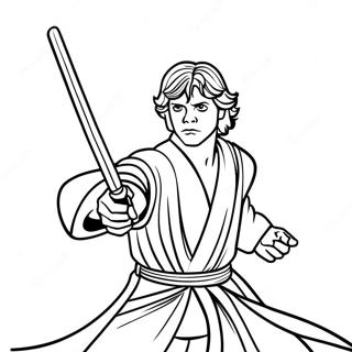 Luke Skywalker Ljusvard Duell Malarbild 62468-51750