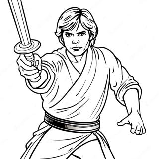 Luke Skywalker Ljusvard Duell Malarbild 62468-51752