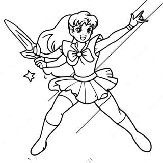 Sailor Jupiter I Stridsstallning Malarbild 62518-51792