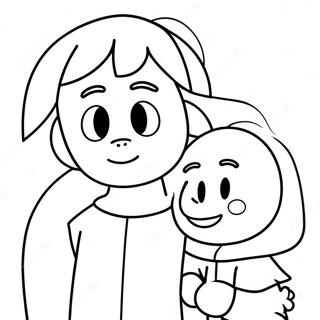 Chara Och Asriel Undertale Malarbild 6255-4997