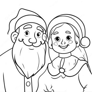 Jultomten Och Fru Claus Farglaggningssida 62577-51827