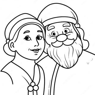 Jultomten Och Fru Claus Farglaggningssida 62577-51828