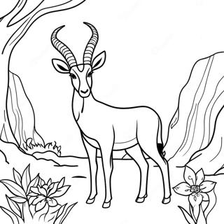 Majestatisk Antelope I Det Vilda Malarbild 62648-51889