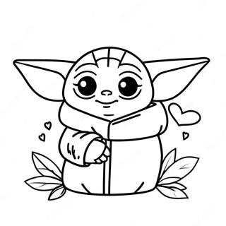 Baby Yoda Valentinsdag Malarbild 62778-51996