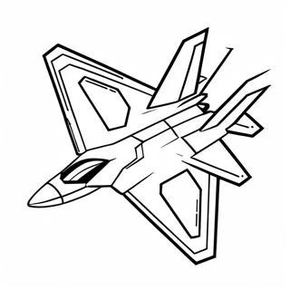 F22 Stridsflygplan I Flygning Malarbild 62799-52002