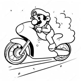 Mario På Motorcykel Målarbilder