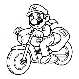 Mario Pa Motorcykel Racing Malarbild 62908-52088