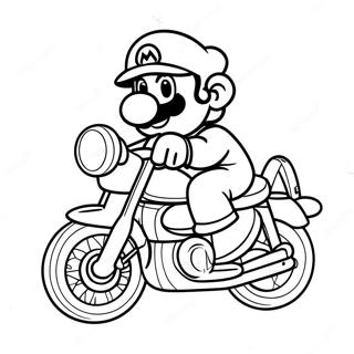 Mario Pa Cool Motorcykel Malarbild 62909-52089