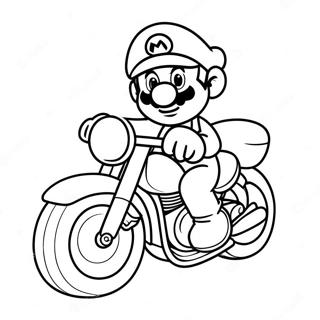 Mario Pa Cool Motorcykel Malarbild 62909-52090