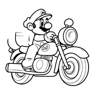 Mario Pa Cool Motorcykel Malarbild 62909-52091