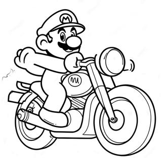 Mario Pa Cool Motorcykel Malarbild 62909-52092