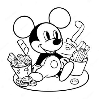 Mickey Mouse Med Lackra Snacks Malarbild 62939-52109