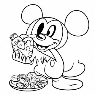 Mickey Mouse Med Lackra Snacks Malarbild 62939-52112