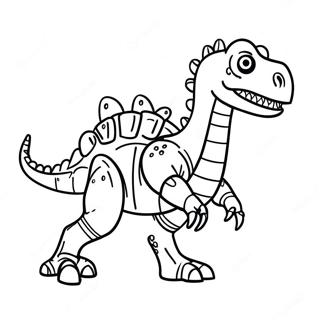 Farglaggningssida Med Robotdinosaurie 63409-52466