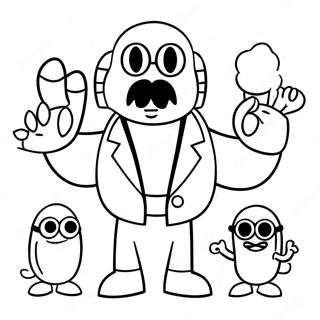 Ond Dr Robotnik Med Robot Minions Malarbild 63470-52559