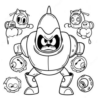 Ond Dr Robotnik Med Robot Minions Malarbild 63470-52560