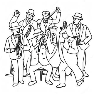 Roaring 20s Jazzband Malarbild 63710-52708