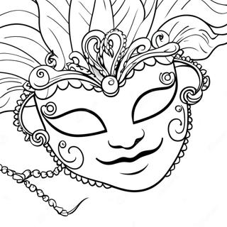 Farglaggningssida Med Mardi Gras Mask 63949-52886