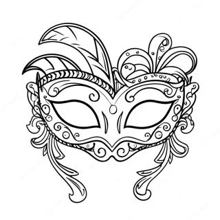 Farglaggningssida Med Mardi Gras Mask 63949-52887