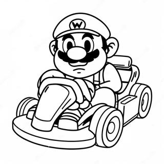 Wario I En Racingkart Malarbild 6445-5246