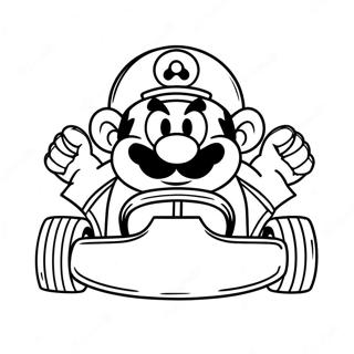 Wario I En Racingkart Malarbild 6445-5247