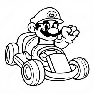 Wario I En Racingkart Malarbild 6445-5248