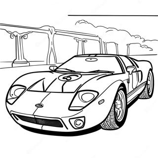 Klassisk Ford Gt Racing Malarbild 64511-53337