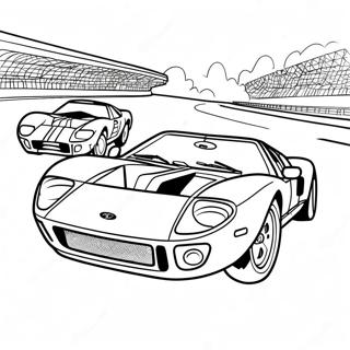 Klassisk Ford Gt Racing Malarbild 64511-53339