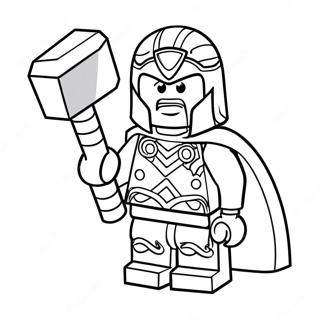 Lego Thor Med Klubba Malarbild 64531-53354