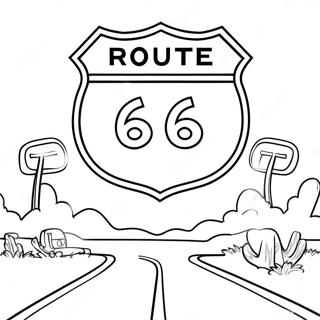 Route 66 Naturskon Landskap Malarbild 64630-53438