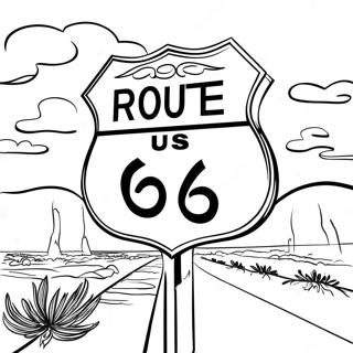 Vintage Route 66 Skylt Malarbild 64631-53426