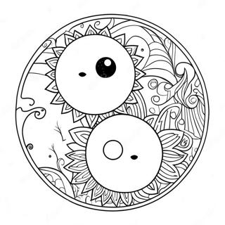 Sol Och Mane Yin Yang Farglaggningssida 64810-53570