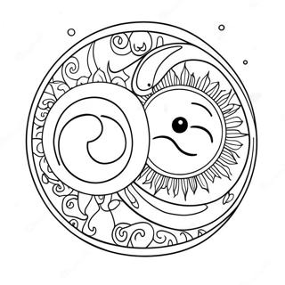 Celestial Sol Och Mane Yin Yang Farglaggningssida 64811-53567