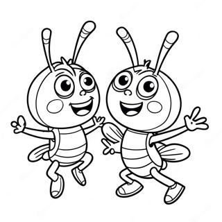 Jitterbug Dansande Beat Bugs Farglaggningssida 64831-53600