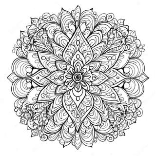 Fraktal Mandala Farglaggningssida 64860-53607