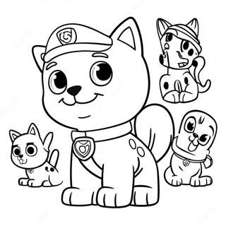 Paw Patrol Kattpaket Målarbilder